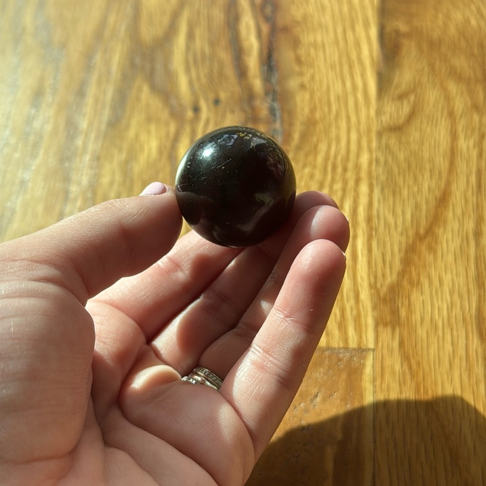Blue Amber Sphere - Metaphysical Crystal